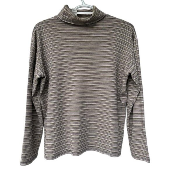 Liz Claiborne striped long sleeve turtle neck sweater size S - Picture 1 of 5